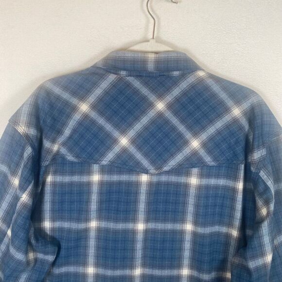 Simms Men’s Blue Plaid Flannel Shirt Long Sleeve Size XL TG Outdoor Fishing - Picture 10 of 14